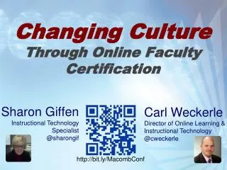 Changing Culture Through Online Faculty Certification