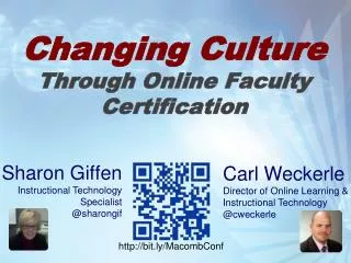 changing culture through online faculty certification