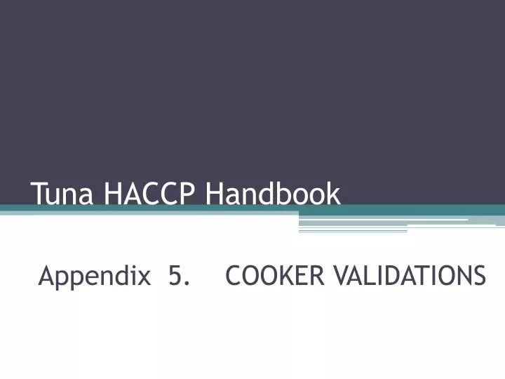 tuna haccp handbook