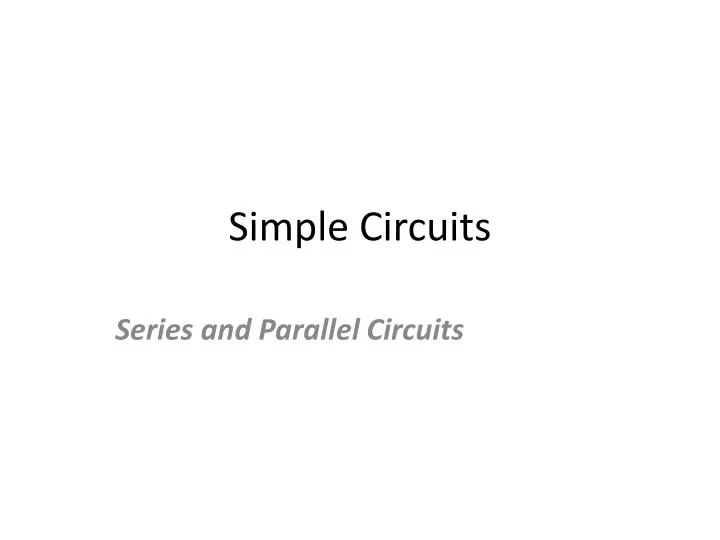 simple circuits