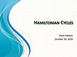 Hamiltonian Cycles