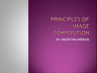 Principles of image composition