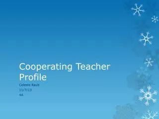 Cooperating Teacher Profile