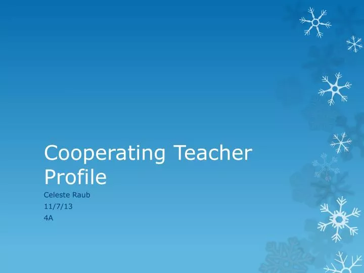 cooperating teacher profile