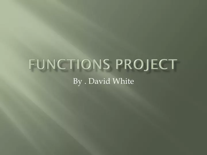 functions project
