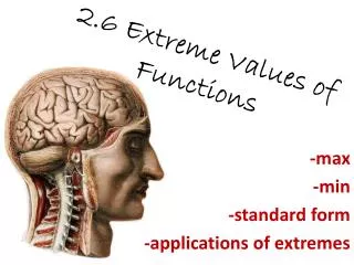 2.6 Extreme Values of Functions