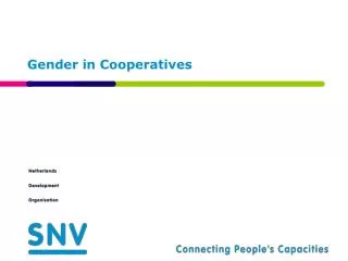 Gender in Cooperatives