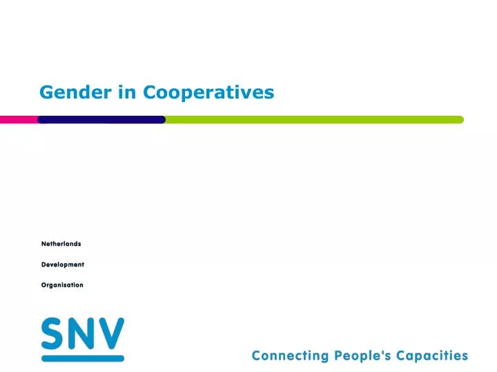 gender in cooperatives