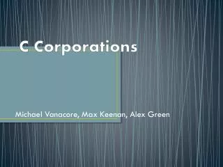 C Corporations