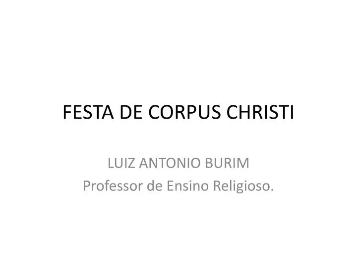 festa de corpus christi