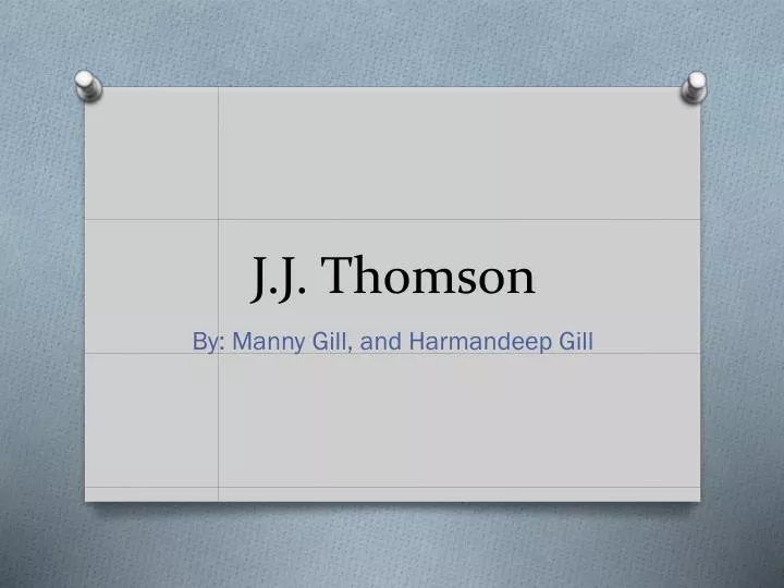 j j thomson