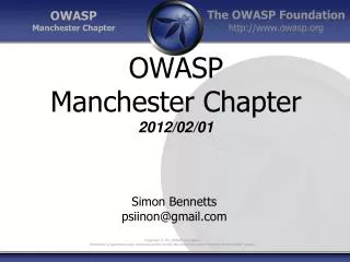 OWASP Manchester Chapter 2012/02/01