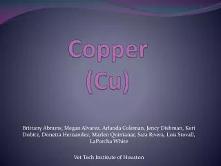 Copper (Cu)