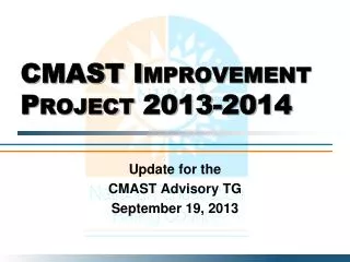 CMAST Improvement Project 2013-2014
