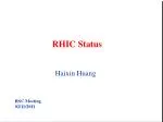 Blue Dump Kicker Noise Impact on Beam Size and Polarization During RHIC Operations - slide 1