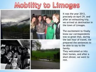 Mobility to Limoges