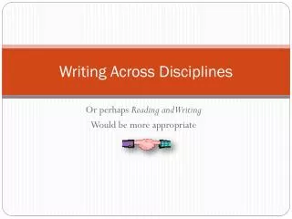 Writing Across Disciplines