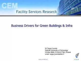 Business Drivers for Green Buildings &amp; Infra