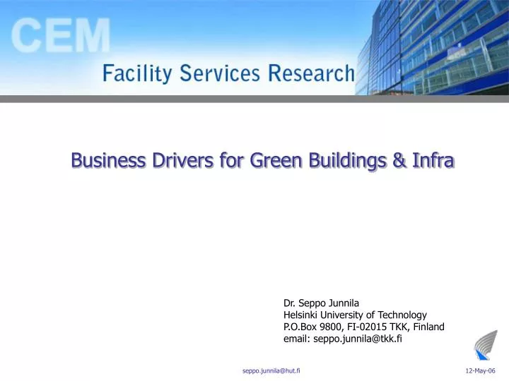 business drivers for green buildings infra