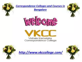 Correspondence Colleges and Courses in Bangalore