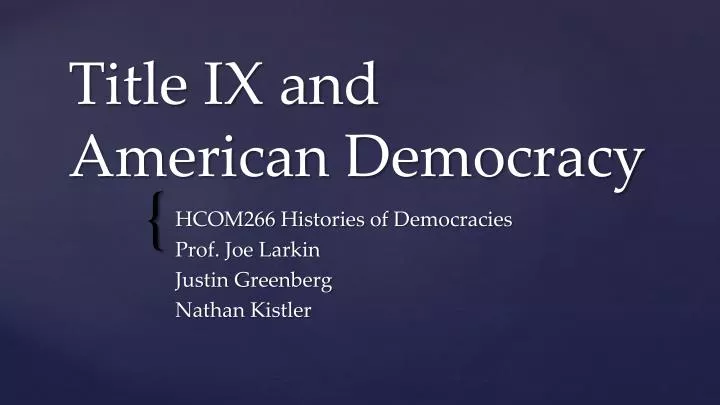 title ix and american democracy