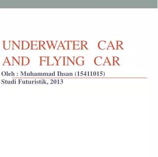 underwater car and flying car