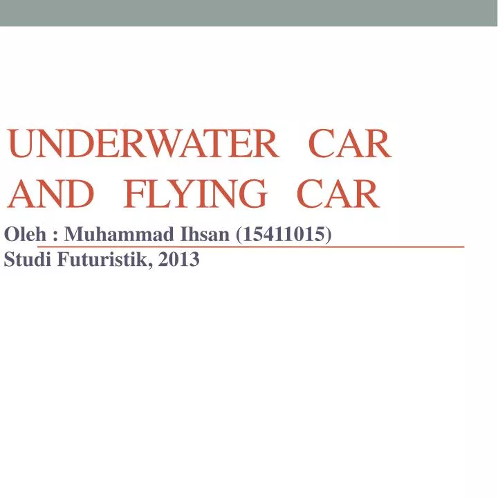underwater car and flying car