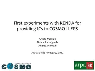 First experiments with KENDA for providing ICs to COSMO-It- EPS