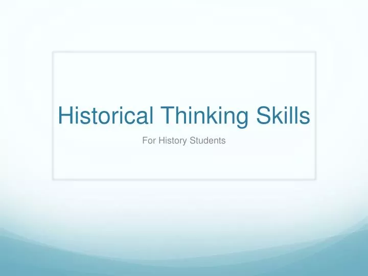 historical thinking skills