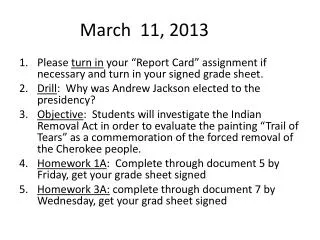 march 11 2013