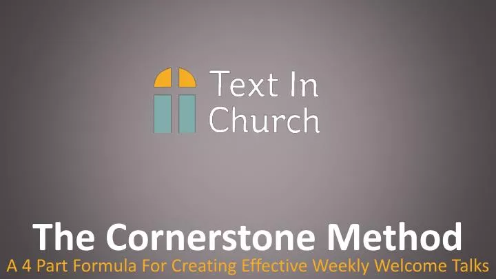 the cornerstone method