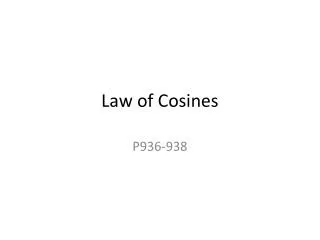 law of cosines