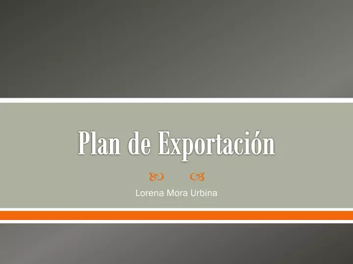 plan de exportaci n