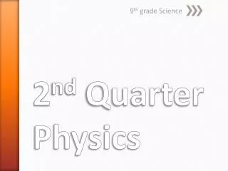 2 nd Quarter Physics