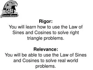 4-7a Law of Sines and the Law of Cosines
