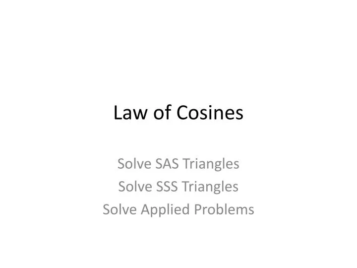 law of cosines