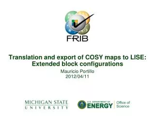 Translation and export of COSY maps to LISE: Extended block configurations