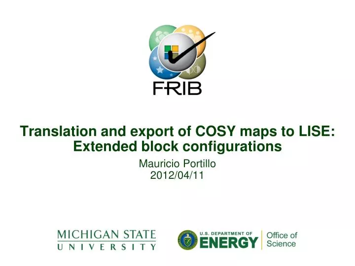 translation and export of cosy maps to lise extended block configurations