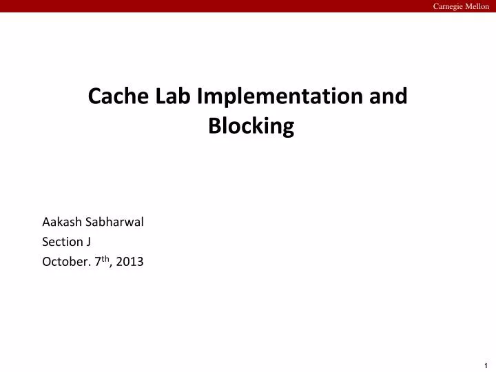 cache lab implementation and blocking