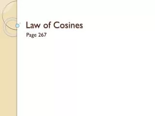 Law of Cosines