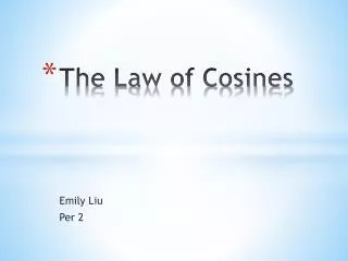 The Law of Cosines