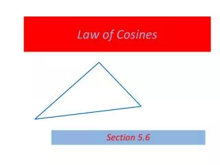 Law of Cosines