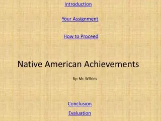 Native American Achievements