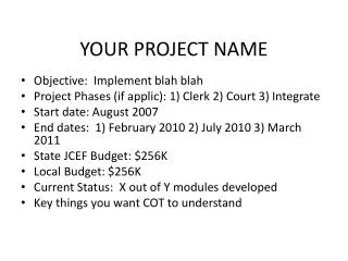 YOUR PROJECT NAME