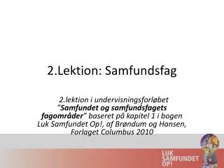 2 lektion samfundsfag