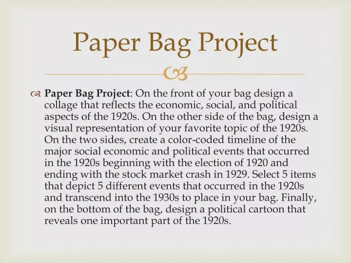 paper bag project