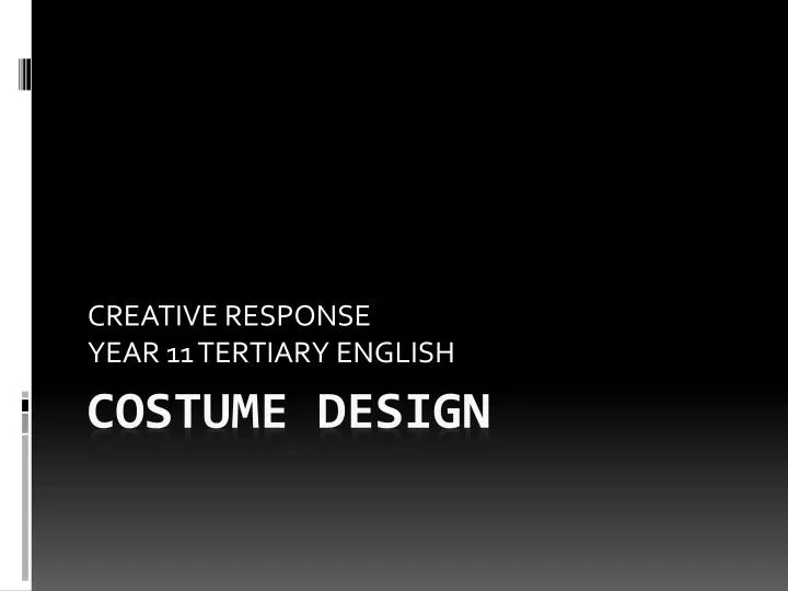 creative response year 11 tertiary english