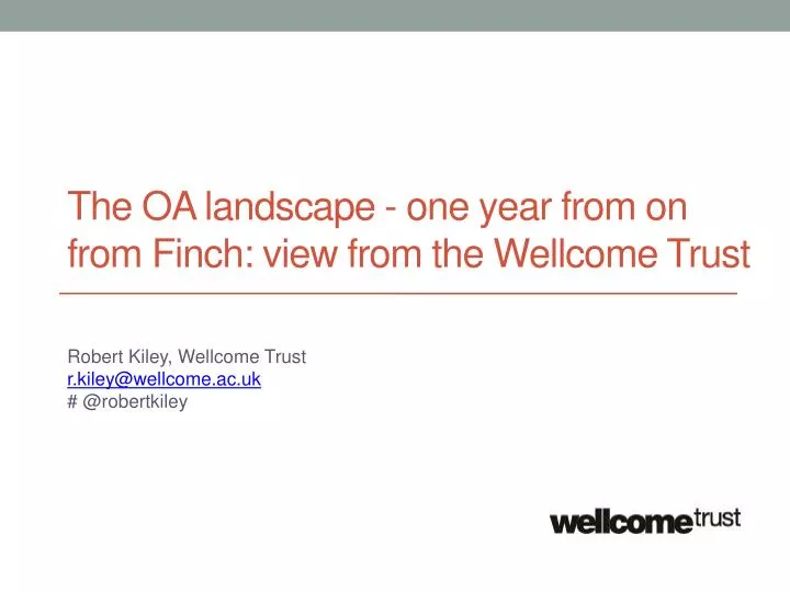 the oa landscape one year from on from finch view from the wellcome trust