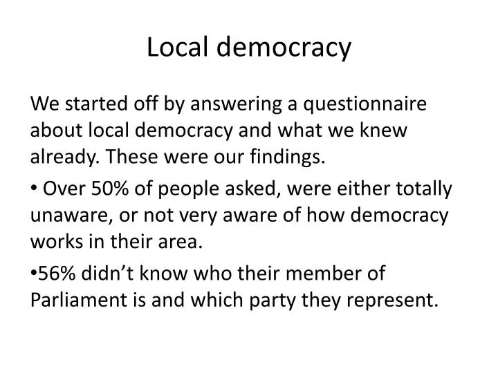 local democracy