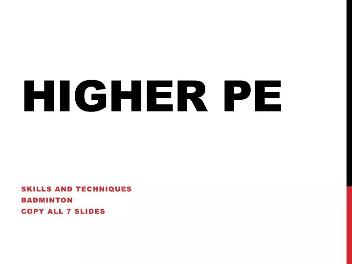 higher pe